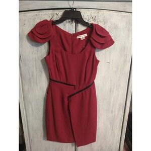 bcbgeneration  Ruffled Shoulder  Mini  dress Vintage Puff Sleeve Officey